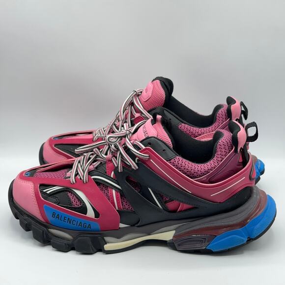 BALENCIAGA Track Runner Trainer Sneakers Pink Blue Sz 42 $958 main image 6